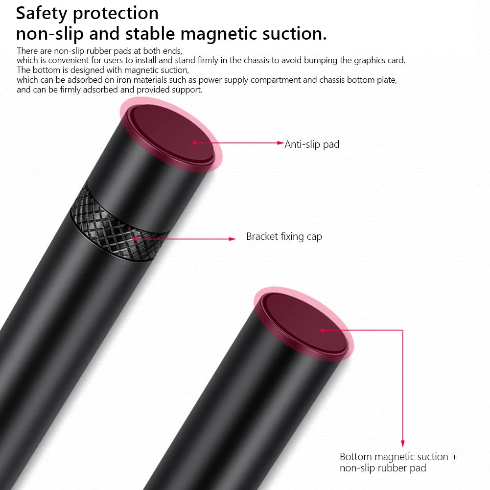 Uchwyt wspierający kartę graficzną GPU ze stopu aluminium, wspornik zapobiegający wyginaniu się karty graficznej, uchwyt do obudowy komputera PC