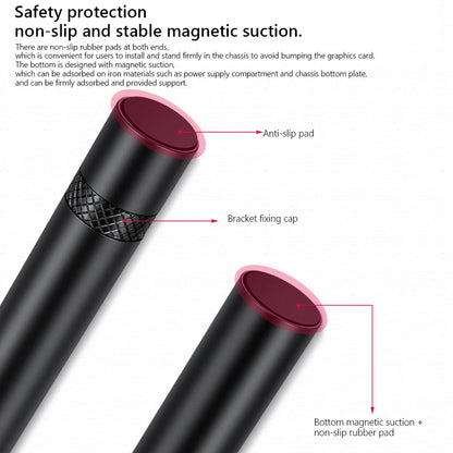 Uchwyt wspierający kartę graficzną GPU ze stopu aluminium, wspornik zapobiegający wyginaniu się karty graficznej, uchwyt do obudowy komputera PC