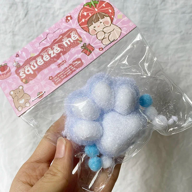 Squeeze Cat Paw Toys Cute Soft Abreact Relief Relax Toys Sticky Decompressing Pinching Cat Paw Stress Relief Squishy Toy Gift