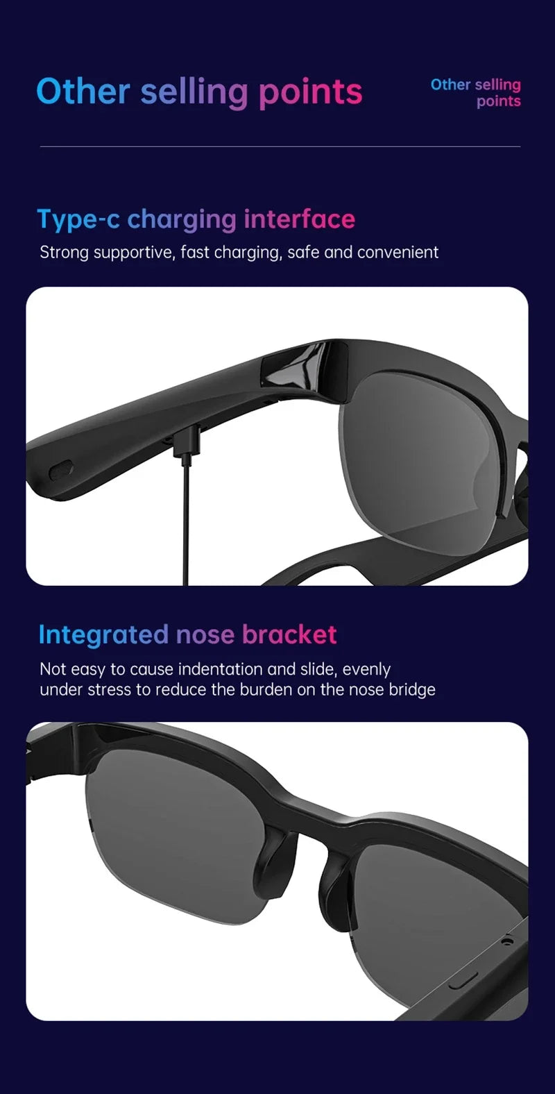 Lenovo XG89 AI Smart Translator Sunglasses Bluetooth 110+ Languages UV400 Real-time Translation Hands-free Calls Travel