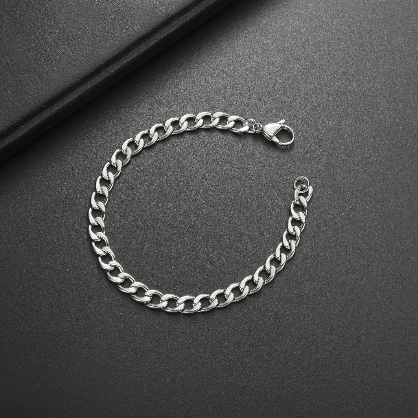 Punk Cuban Chain 3-10mm Wide Minimalist Bracelet Men Women Stainless Steel Gold Color Basic Hip Hop Figaro Chain Jewelry Gift
