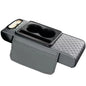 4 in 1 Car Center Console Armrest Cushion Height Increasing PU Leather Tissue Box Cup Holder Storage Pad Universal Fit
