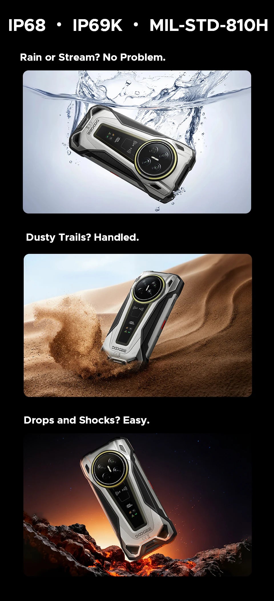 World Premiere DOOGEE V Max 2 Pro 5G Rugged Phone 6.78" FHD+ IPS 120Hz Display 48GB+1TB 22000mAh 200MP 120W Smartphon Android 16