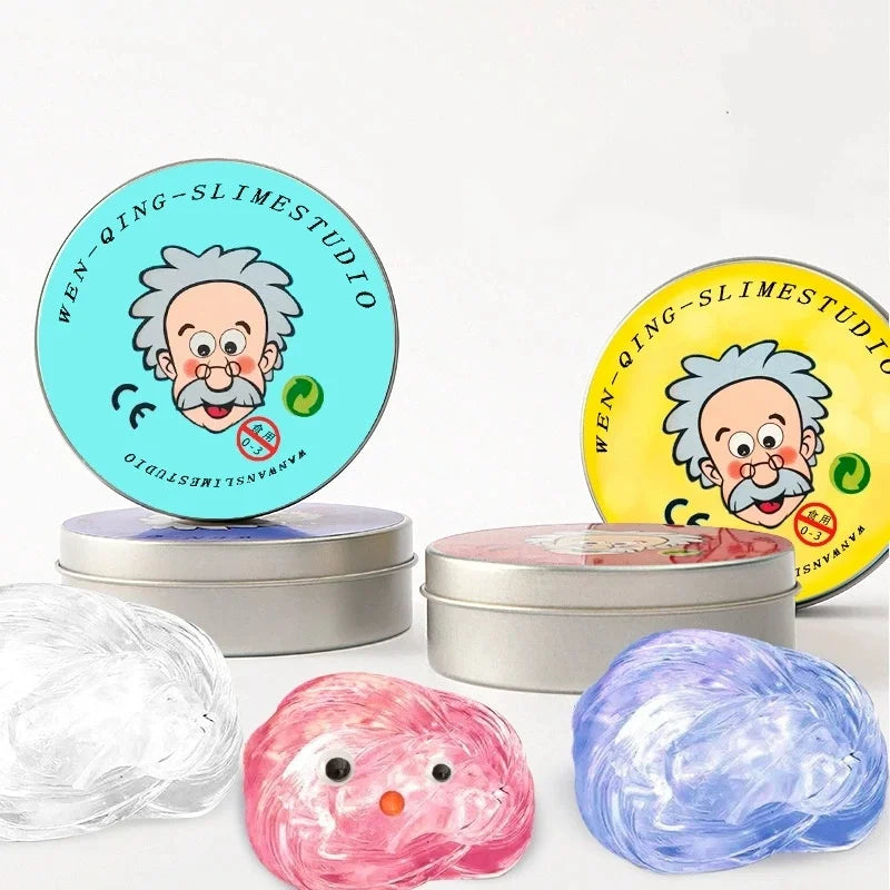 Reusable Putty Liquid Crystal Bouncy Slime Toy Set Kid Safe Mud Stress Relief Toys Color Clay  Handmade DIY Handgum Playdough