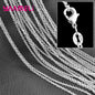 Authentic 5PCS Solid 925 Sterling Silver Jewelry Chains Necklace with Lobster Clasps fit Men Women Pendant 18 Designs 16-30 Inch