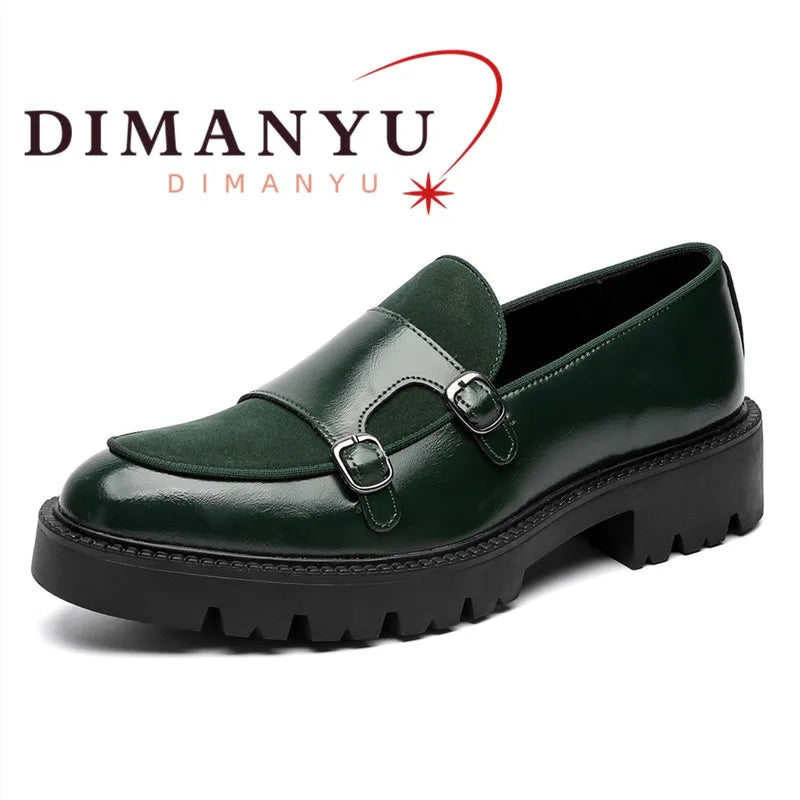 DIMANYU Men's Loafers Pointed Toe 2026 New Autumn British Style Slip-On Casual Thick-Soled Large Size Moccasins