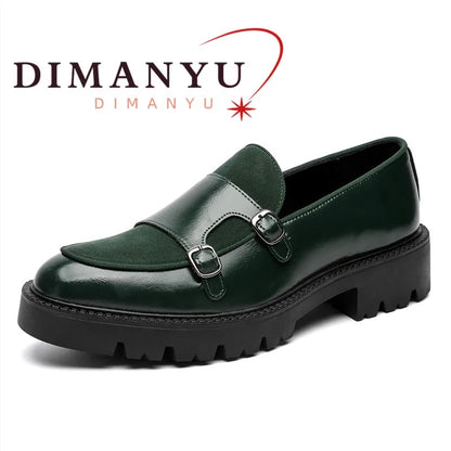 DIMANYU Men's Loafers Pointed Toe 2026 New Autumn British Style Slip-On Casual Thick-Soled Large Size Moccasins