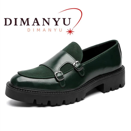 DIMANYU Men's Loafers Pointed Toe 2026 New Autumn British Style Slip-On Casual Thick-Soled Large Size Moccasins