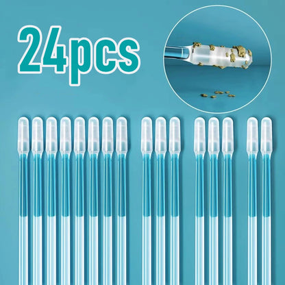 24/48/72pcs New Disposable Sticky Ear Swabs Reusable Ear Cleaner Soft Silicone Ear Wax Removal Tool Remover for All Ages