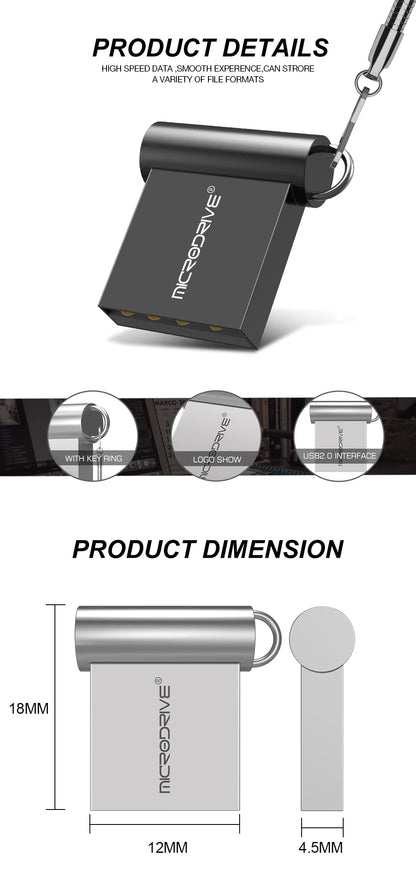 High Speed USB flash drive 4GB 8GB 32GB 64GB 128GB Pendrive Metal Pen key chain memory Sticks Mini USB Flash Drive Waterproof