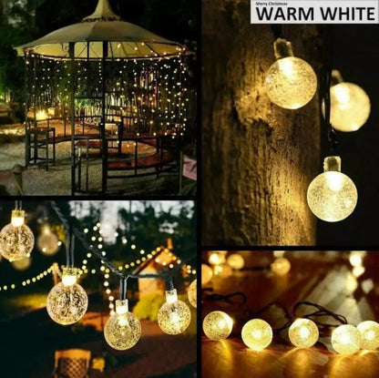 5/6.5/12M Solar Bubble Ball String Light Outdoor Lighting Waterproof 8 Functions Halloween Christmas Holiday Decorative Lamp