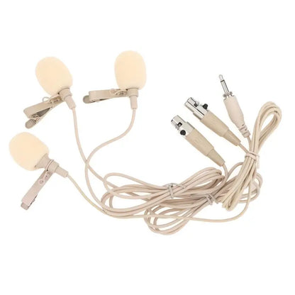Microphone 80-20KHZ ZL-F1720 S/A/B/C/D Beige Lapel Clip Mic With 2pcs Cover Microphone Replace Accessories