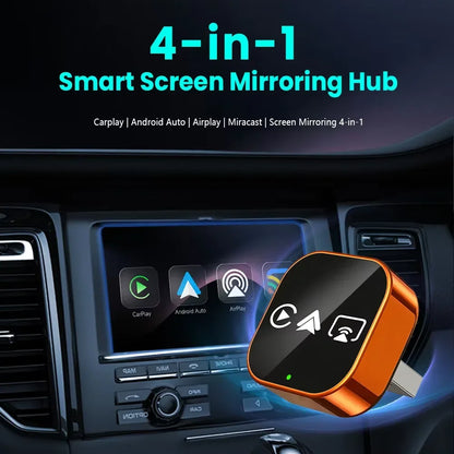 CarRocket 4in1   Carplay Adapter Wired To Wireless Android Auto Mirror Link Smart MiNi Ai Box USB Plug and Play Bluetooth WiFi