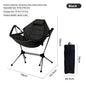 thicken Outdoor folding aluminum alloy rocking chair, camping leisure, portable adult swing chair, backrest chair with pillow
