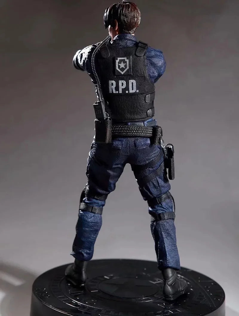 Action Figure 32cm Leon Kennedy Jill Valentine Zombie Hunter Anime Desk Decoration Gk Statue Toys Gift
