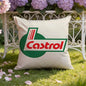 Logo C-Castrol Cushion Cover Home & Car Dual-Scene Pillow Cover: Reversible for Premium Comfort
