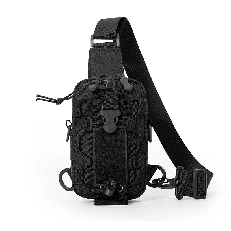 Outdoor Water Bottle Waist Bag Phone Crossbody Storage Pouch Camping Cycling Chest Bag Multifunctional Tactical Chest Bag Men's