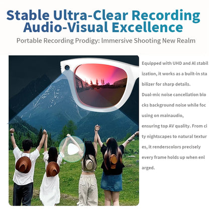 2026 New AI Smart Glasees With 800W Camera Video Recording AI Photo Recognition Bluetooth Call Translation Voice Sunglasses Man