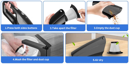 Wired Handheld Portable Mini Car Vacuum Cleaner High Suction 12V Multi-Purpose Small Household Pump for Vehicles