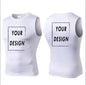 elastic sleeveless running Gym men's and women's free custom logo compression vest, quick drying sports sleeveless T-shirt