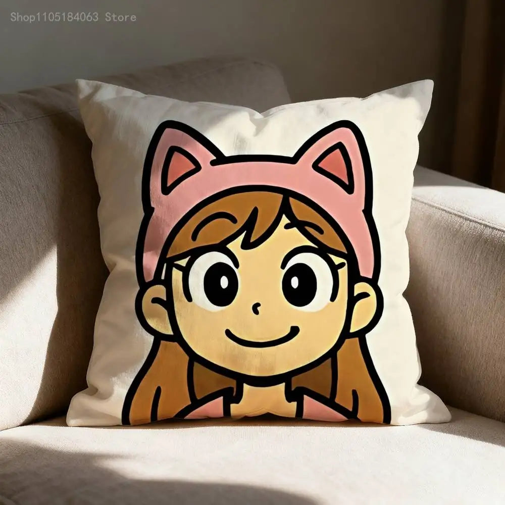 Cute O-Omz C-Crew Pillow Case Print Polyester Fiber 40X40 cm Home Sofa Throw Cushion Cover Decoration