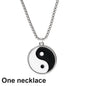 Couple Bracelets Rings Yin Yang Tai Chi Alloy Pendant Adjustable Braid Chain Necklace Matching Lover Bracelet Necklace Earring