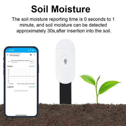 ZigBee Soil Moisture Sensor Temperature Humidity Meter Automation Irrigation Detector Work with Home Assistant Zigbee2mqtt