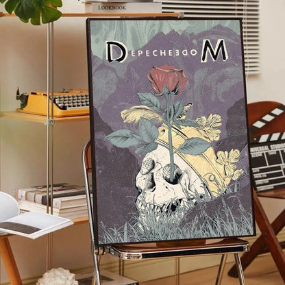 D-Depeche-Mode Singer Star Anime Posters Room Bar Cafe Room Decor Canvas Painting