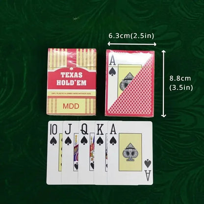 1/2pcs A set of durable, universal baccarat and Texas Hold'em playing cards, waterproof and smooth, for poker and bridge games