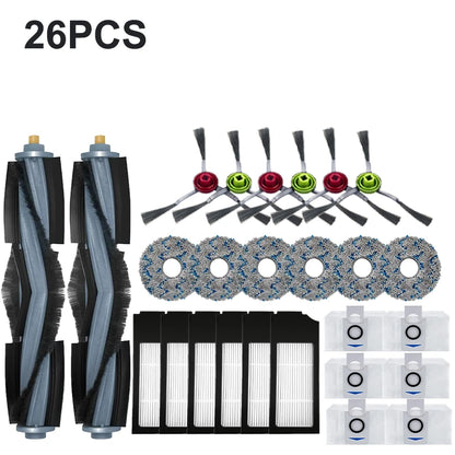 For Ecovacs Deebot X1 OMNI/TURBO,T10 OMNI/TURBO/X1S PRO Dust Box,Main Side Brush,Hepa Filter, Mop Rag Dust Bags Mop Cloths Parts