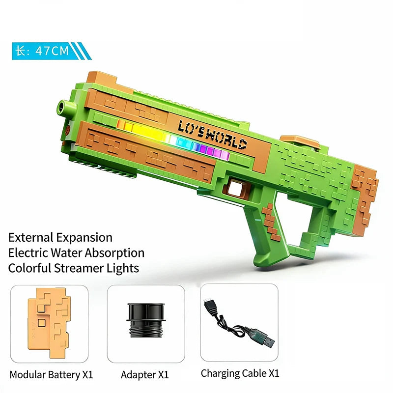 Electric Water Guns Toys Automatic Water Suction Powerful Squirt Blasters Summer Toys Outdoor Beach Toy for Kids Adults Gift