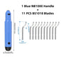 Metal Deburring Tool Kit Burr Remover Hand Tool Anti-Slip Handle with 10pcs Sharp Deburring Blades for Copper Wood Plastic
