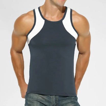 Vest Men's Comfortable Breathable Sling Hurdle Short-Sleeved Young Boys Sports Running Sleeveless T-Shirt Bottoming Shirt Unders