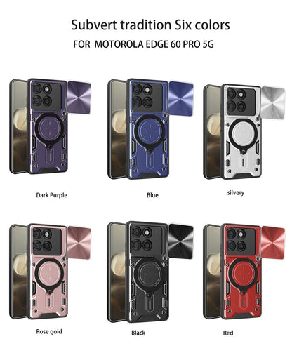 For Motorola Moto Edge 60 Pro 5G Case Shockproof Armor Cover For Moto Edge60 Pro Magnetic Holder Ring Stand Lens Protect Funda