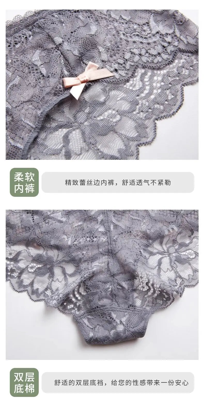 French Pure Passion Bow Shaped Shoulder Strap Lace Sexy Half Cup Push Up Bra Set Women's Thin Lingerie Big Breast Small Cup S-XL