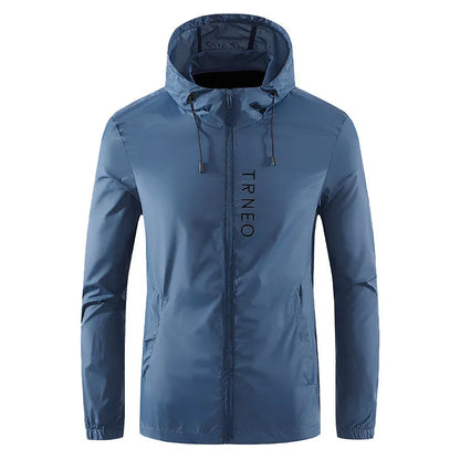 Outdoor Fashion Thin Sports Coat Men Mountain Climbing, Travel, Fishing, Camping, Waterproof Sun-protective Hooded Skin Clothing