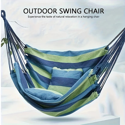 Outdoor New Swing Hammock Chair Canvas Leisure Chair No Pillow Or Cushion Dormitory Hammock Swing Rocking Chair(With Storage Bag