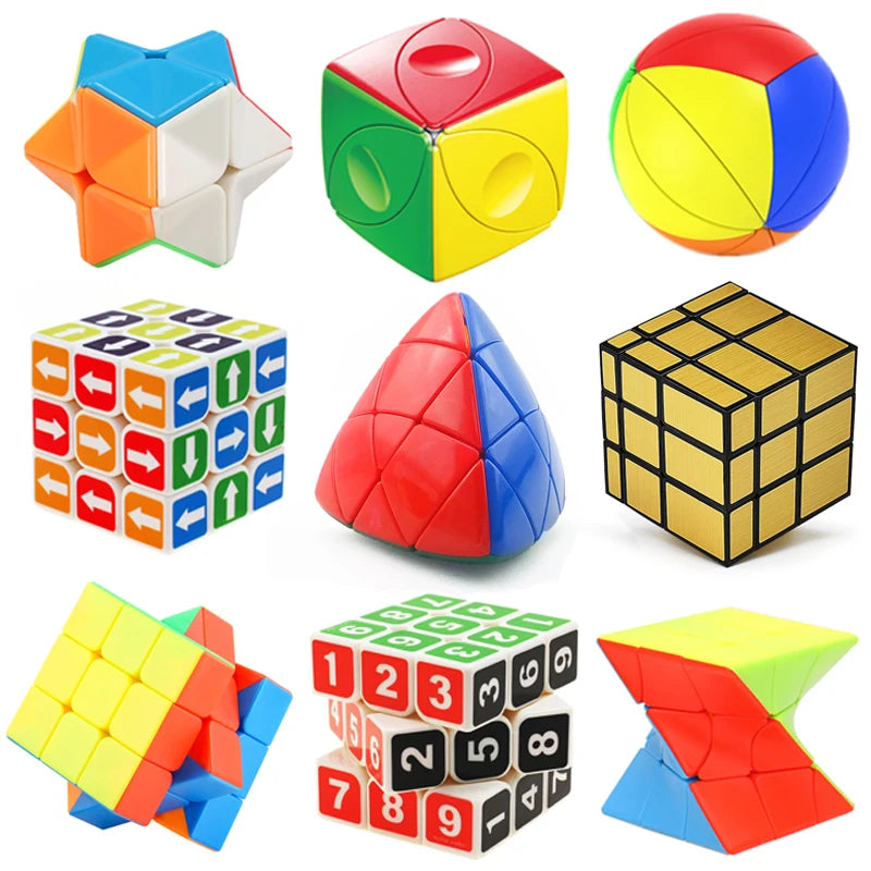 Fast Turning Cube Puzzle For Kids Speedcube IQ Test Brain Teaser Games Children Montessori Educational Toys Zauberwürfel