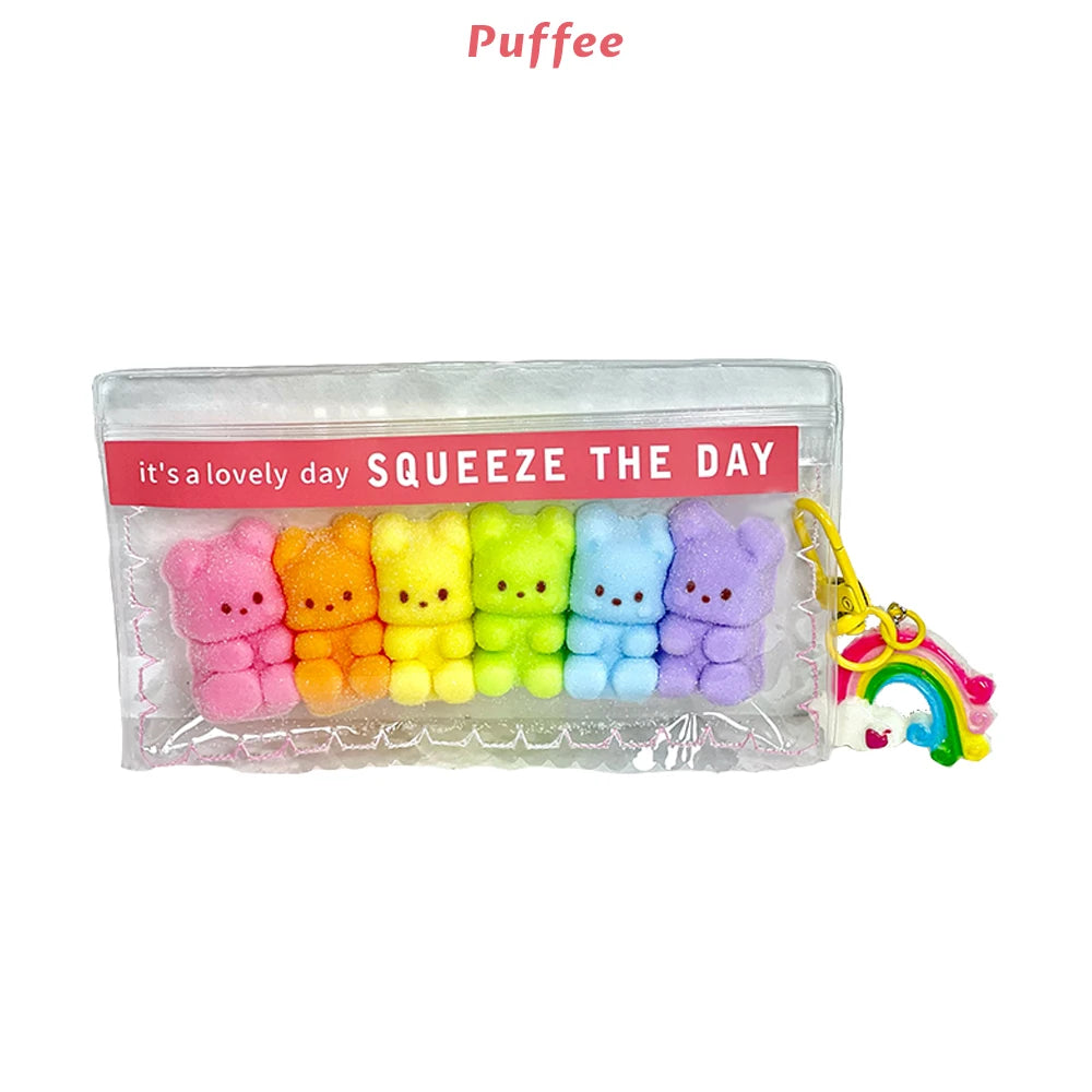 Dopamine Bear Food-grade Silicone Taba Squishy, Office Stress Relief Creamy Soft Handmade Squeeze Toy, Christmas Easter Gift