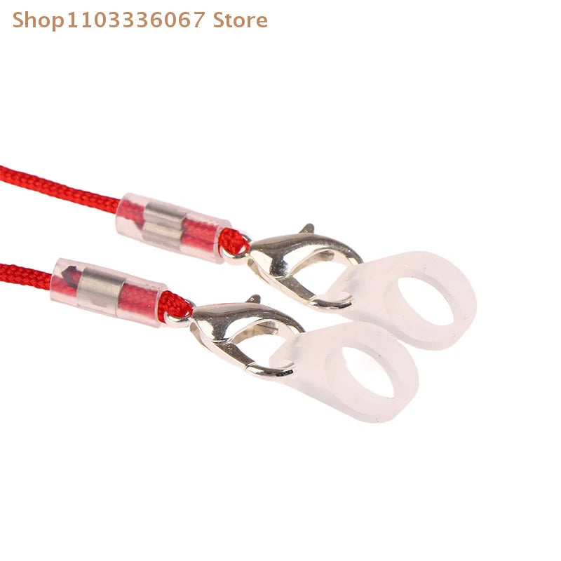 Hearing Aids Clip Holder Transparent 2 Rings Anti-Lost Lanyard Safety Behind The Ear Hearing Aids Accessory For Children Adult