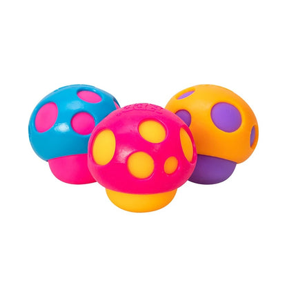 Needoh Groovy Shroom Squishy Fidget Toy Rose Mushroom Form BPA Free Safe Ease Nervous Calm Irritation Desktop Daily Ornament