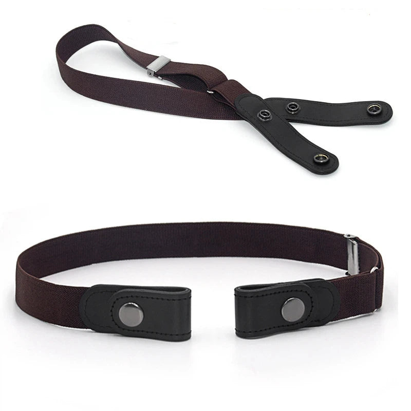 1pc Buckle-Free Belt For Jean Pants,Dresses,No Buckle Stretch Elastic Waist Belt For Women/Men,No Bulge,No Hassle Waist Belt