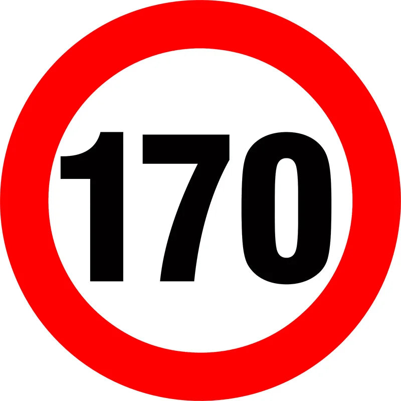 A0202# Speed Limit (110/120/150/160/200/300 km), Ø 16 cm Self-adhesive Decal Car Sticker Waterproof Auto Decors
