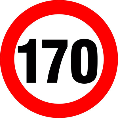 A0202# Speed Limit (110/120/150/160/200/300 km), Ø 16 cm Self-adhesive Decal Car Sticker Waterproof Auto Decors
