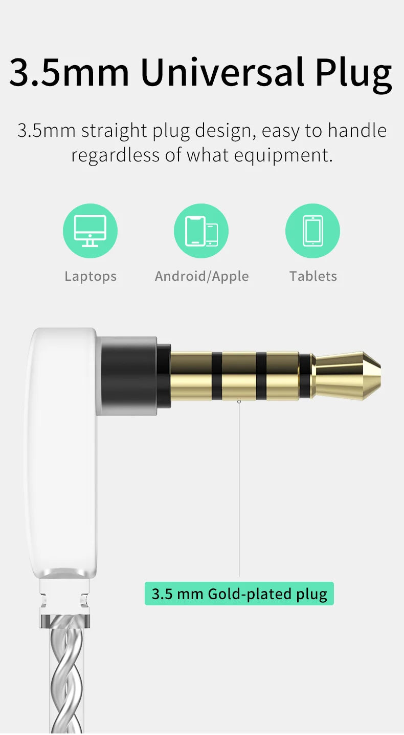 KBEAR Lark 1DD+1BA Hybrid IEM HiFi Earphones Zinc Alloy Shell 10mm Dynamic Driver Wired Headphones with Detachable 2Pin for Audiophile & Studio