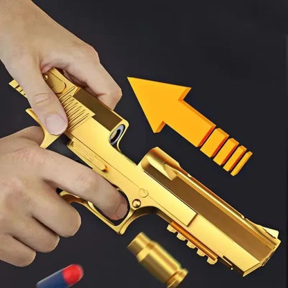 Newest 18 Shell Ejecting Pistol Soft Bullet Toy Gun Children Armas Shoot Outdoor Game Boys Gift