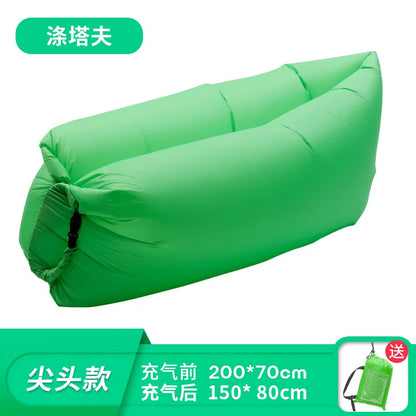 Pillow style inflatable sofa, outdoor portable lazy air sofa, foldable inflatable bed, sleeping bag