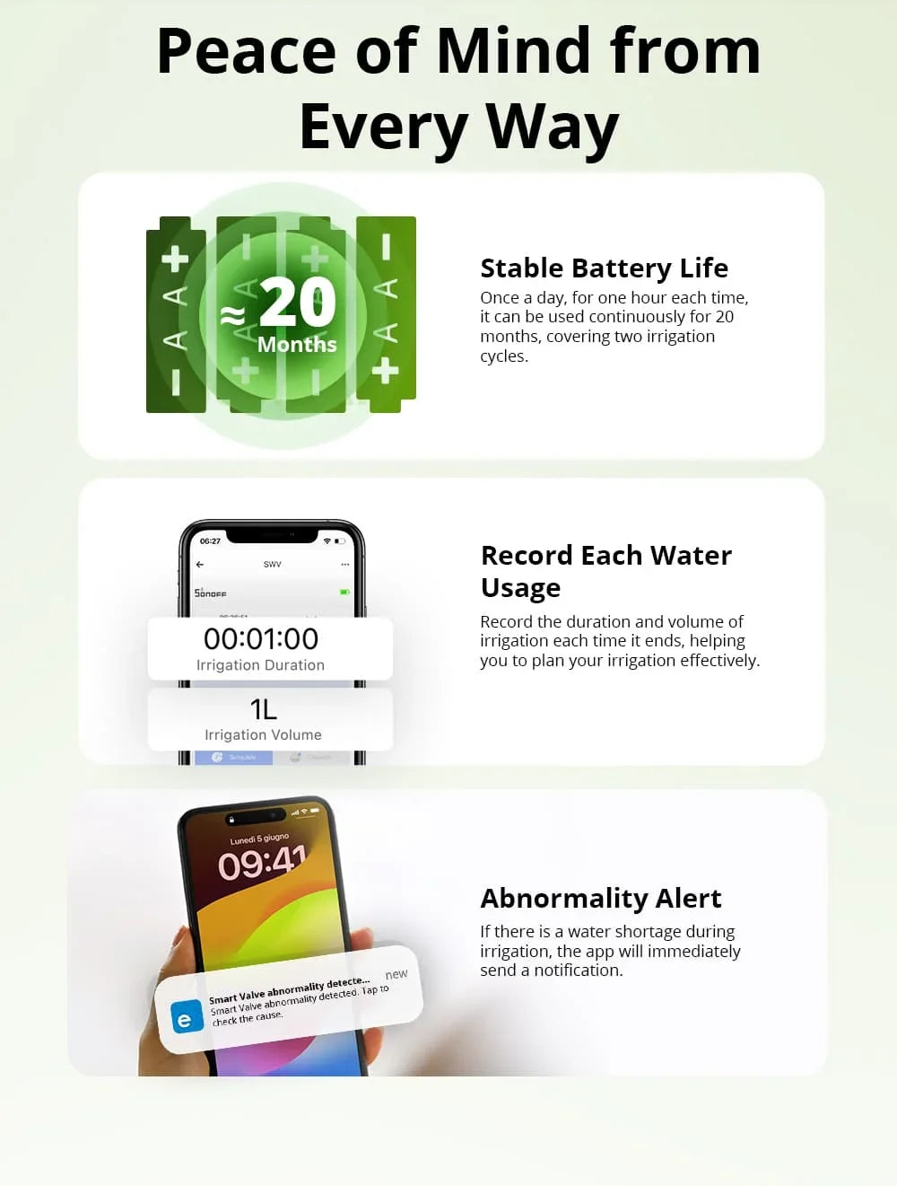 SONOFF SWV SONOFF Water Valve SWV-BSP Zigbee IP55 Irrigation System Setting Controller Home Automate Compatible with Alexa Googl