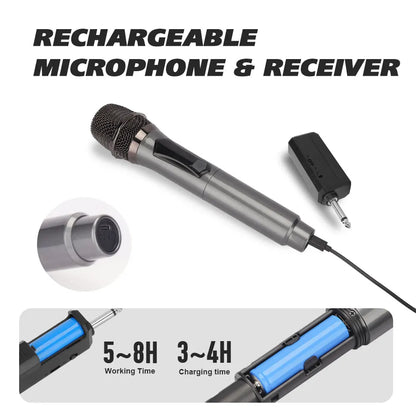 LMBGM W7 2.4G wireless charging handheld microphone system with long battery life for churches, karaoke, outdoor performances