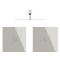 Bingoelec Grey Smart Light Switch and WiFi Wall Socket with Crystal Glass Panel Switches with Sockets Home Improvement